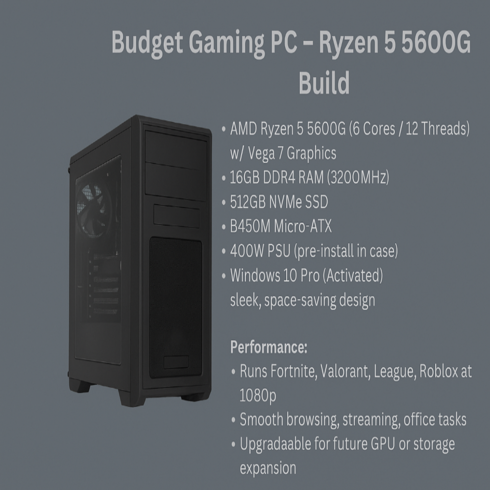 Budget Gaming PC – Ryzen 5 5600G Build💀