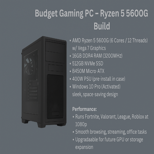 Budget Gaming PC – Ryzen 5 5600G Build💀